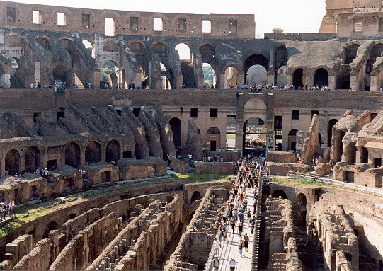 View from inside the Colosseum