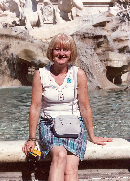 Pat at the Trevi Fountain