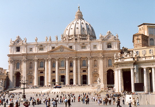 View of St Peter's Basilica in the Vatican City