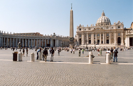 View of St Peter's Square in the Vatican City