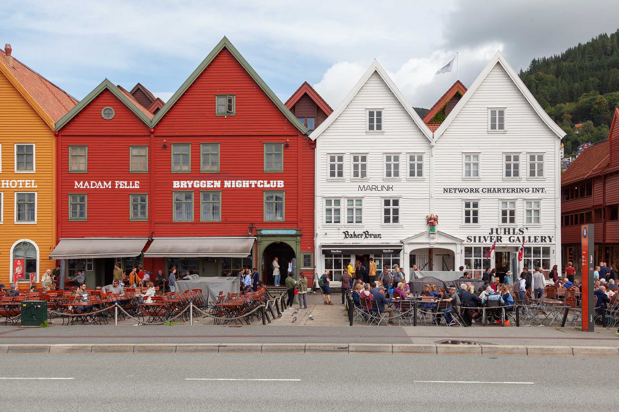 wooden buildings in Bryggen