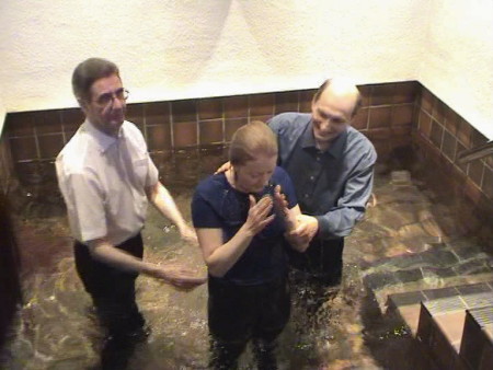 Pat coming out of the water