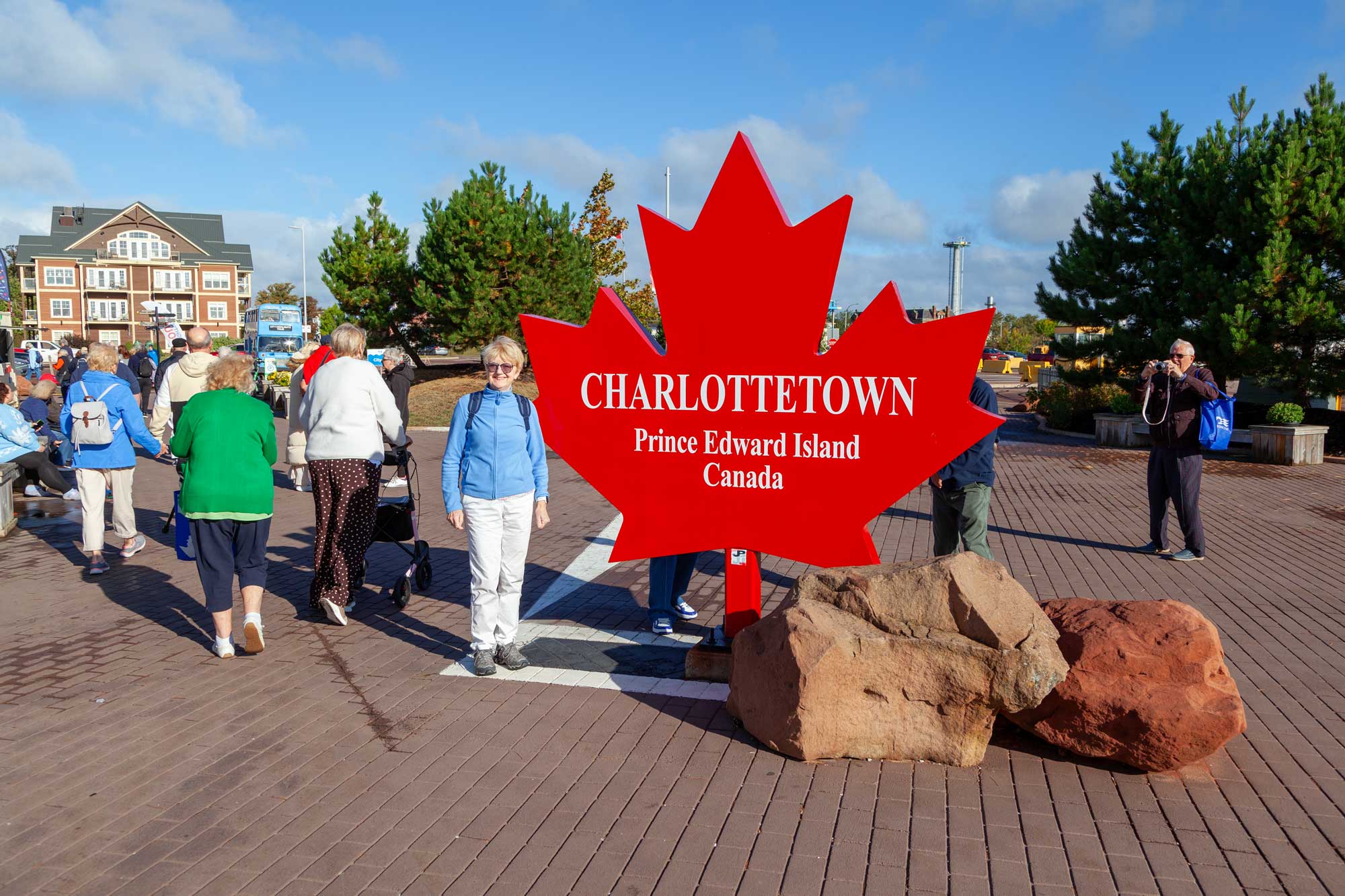 pat infront of charlottetown sign