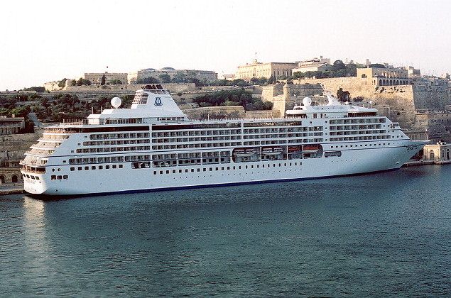 Another cruise ship docked in Malta