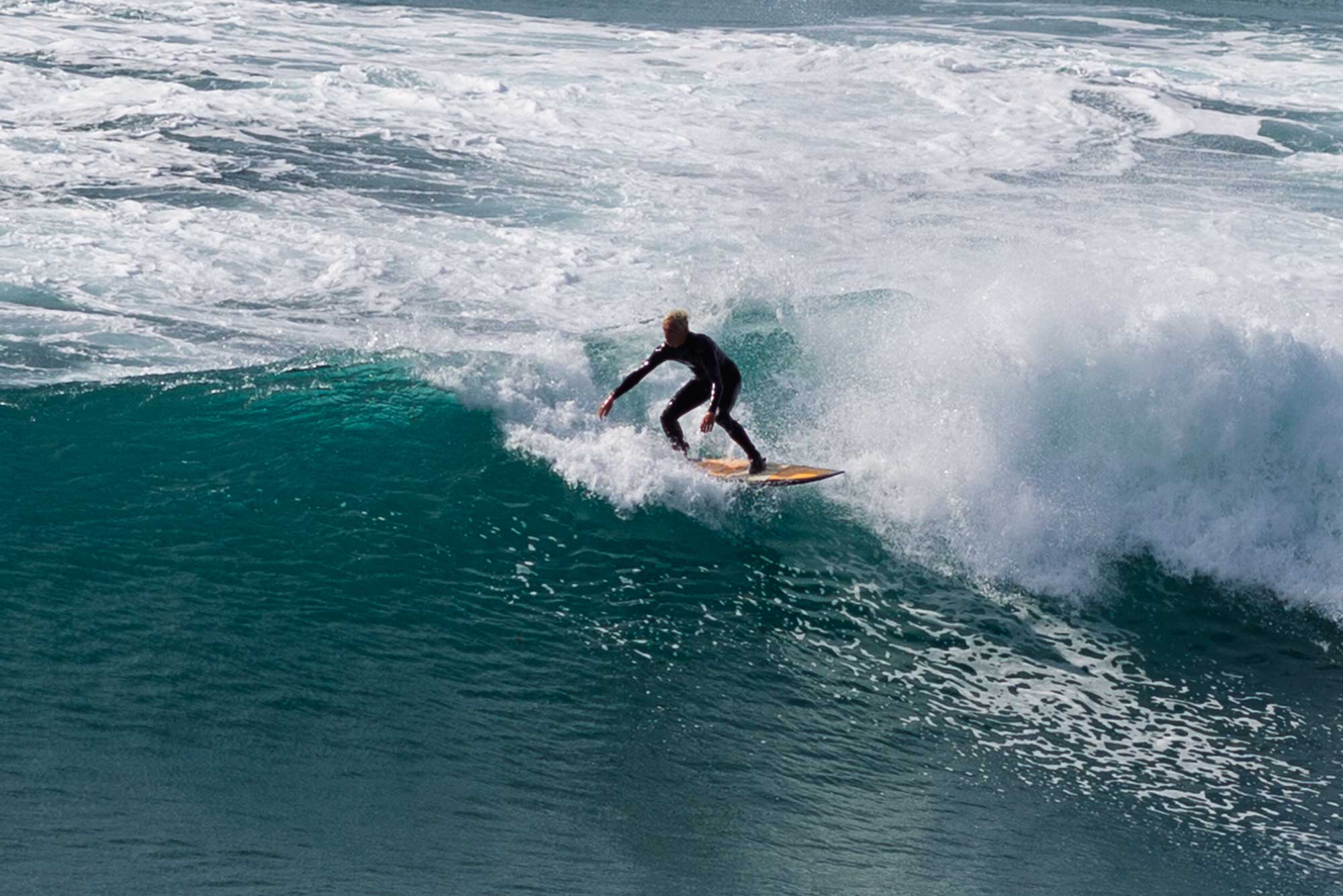 surfer at perranporth