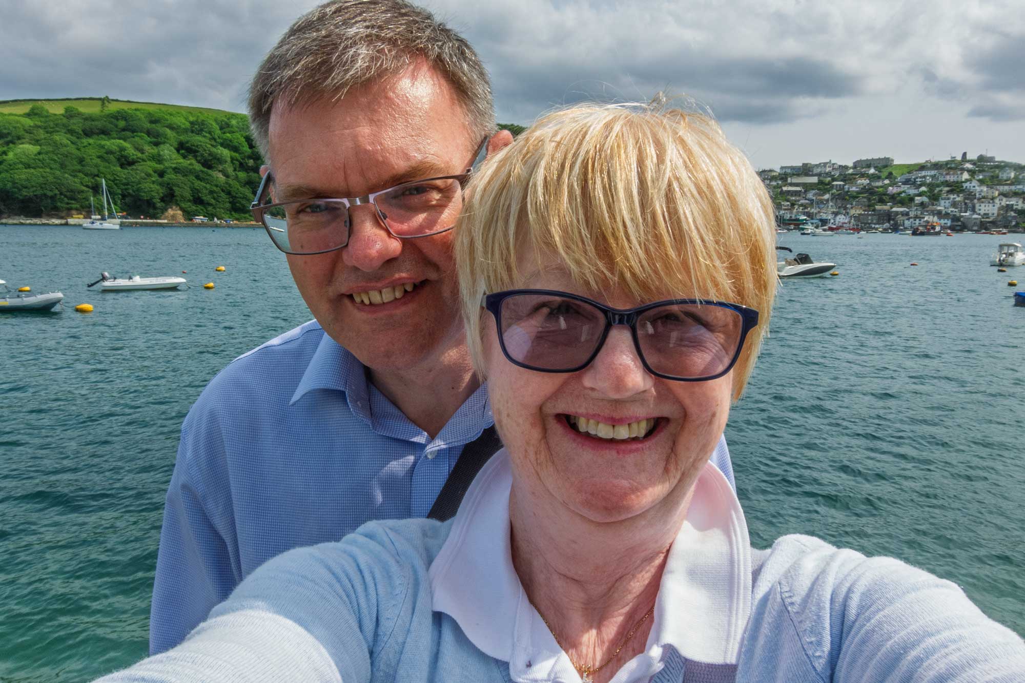 david and pat at fowey