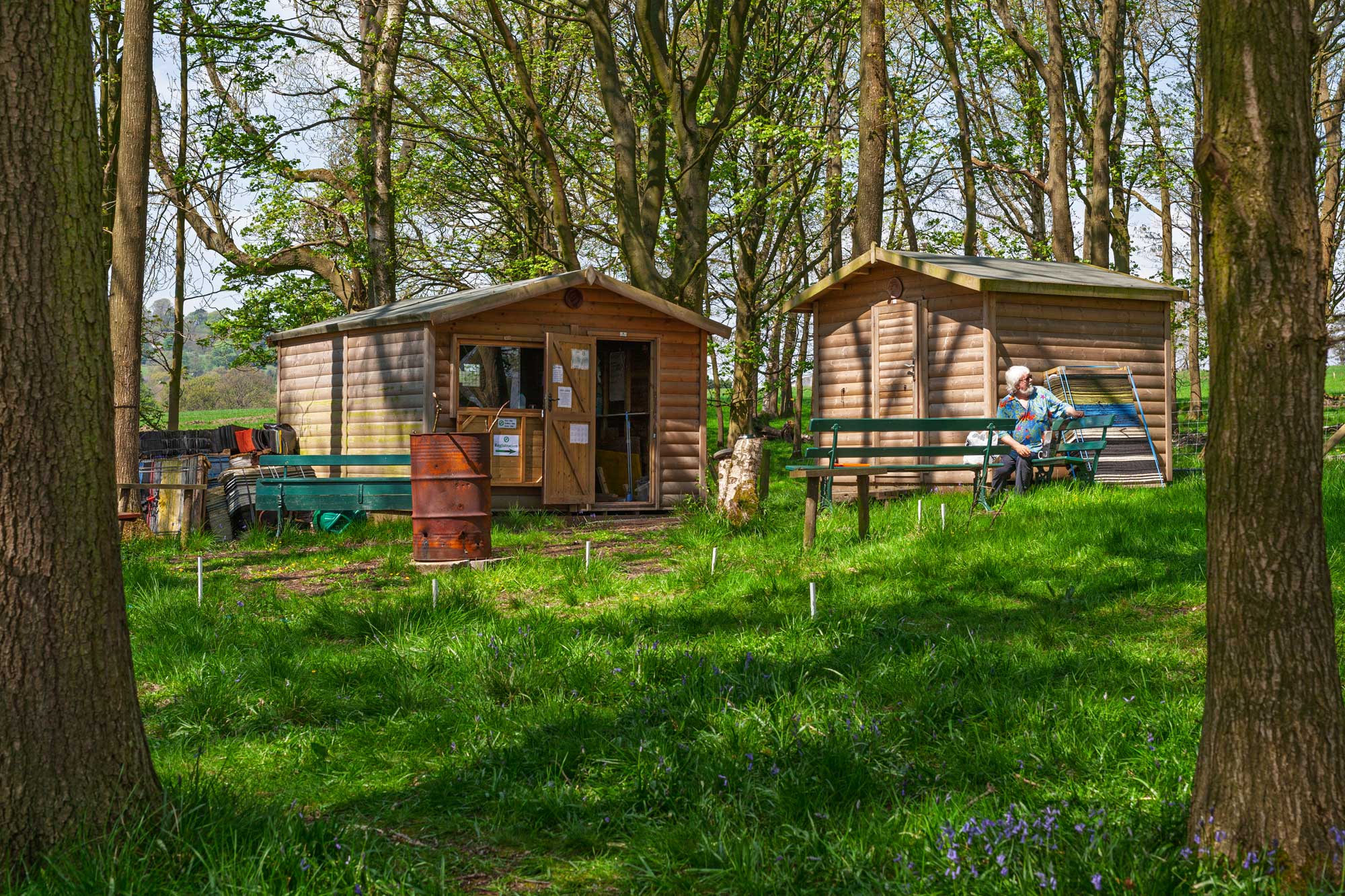 chris by the huts