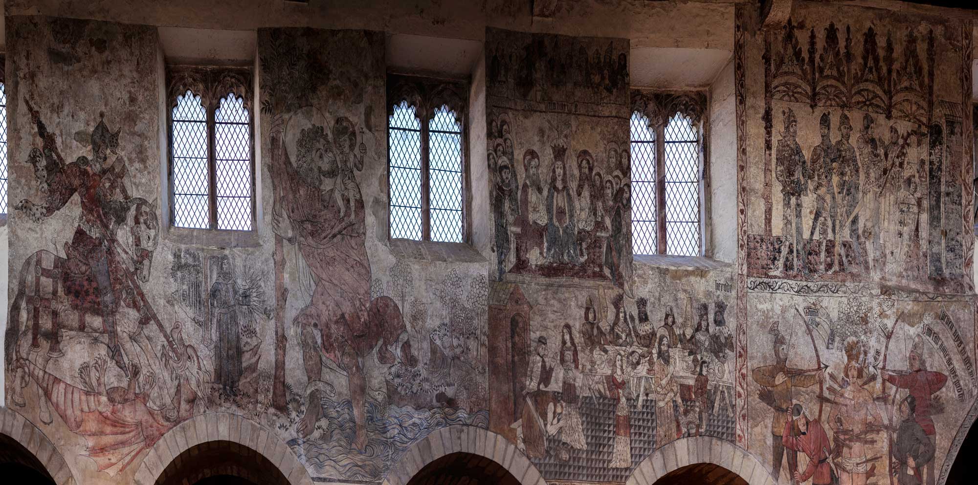 Fresco in church in Pickering