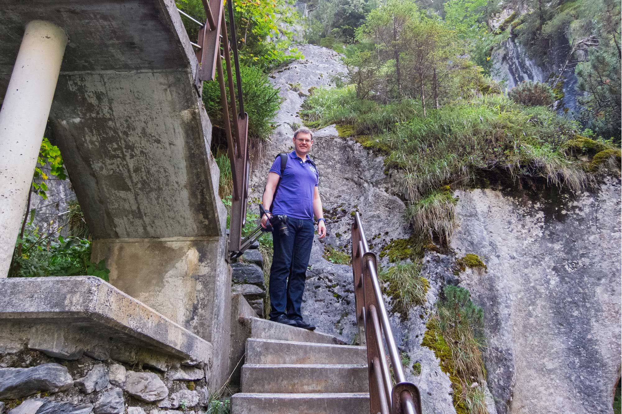 David at waterfall